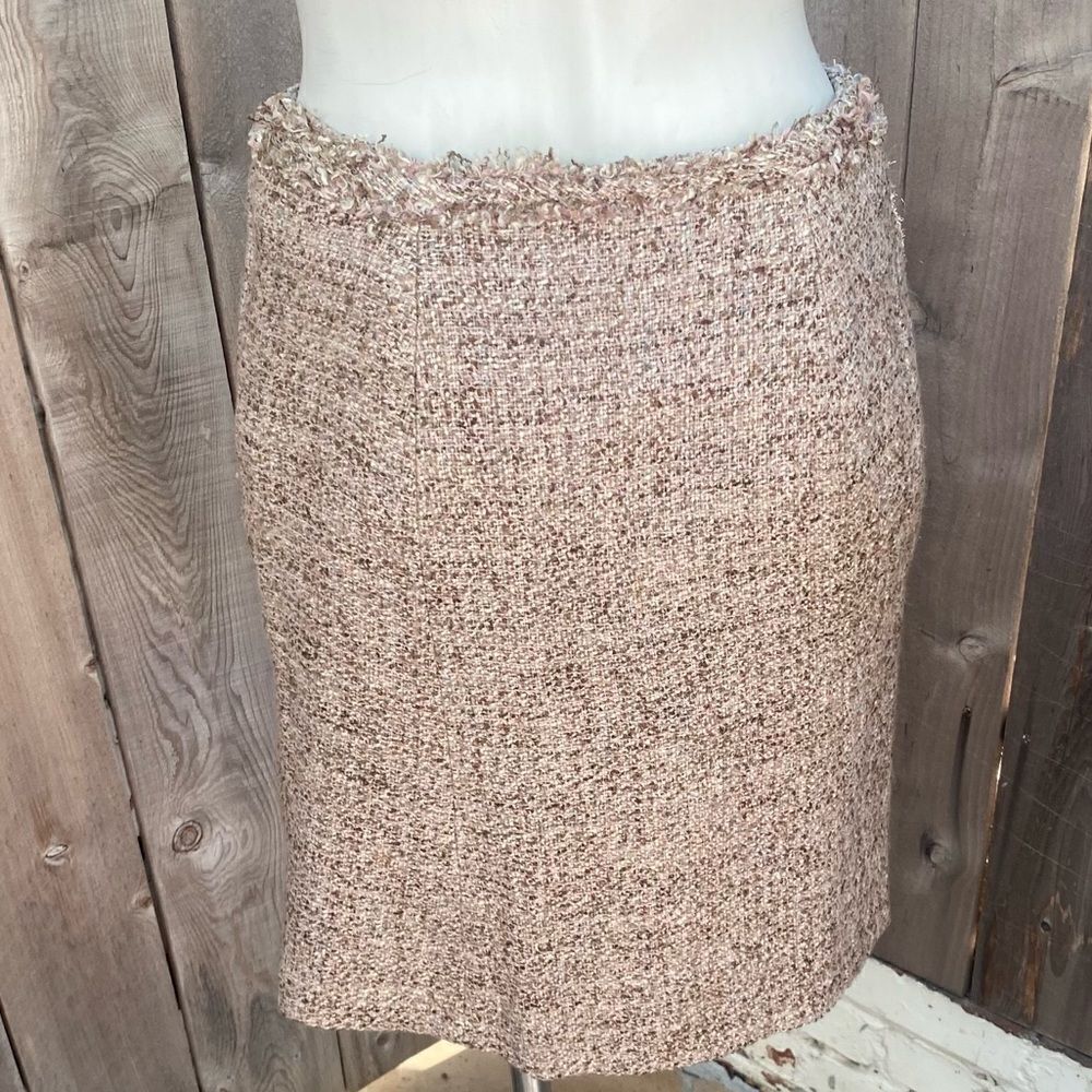 Gerard Darel beige wool blend tweet skirt  size FR 42 US 10